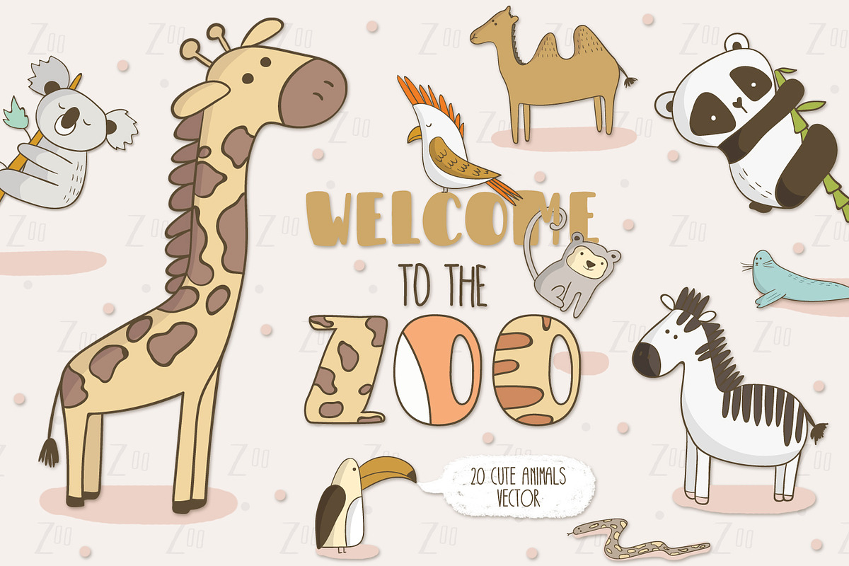 Welcome to the Zoo, an Animal Illustration by clipick (Photo 1 of 4)