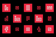 Hollowbit, a Serif Font by Francisco Beltrán (Thumbnail 1 of 4)