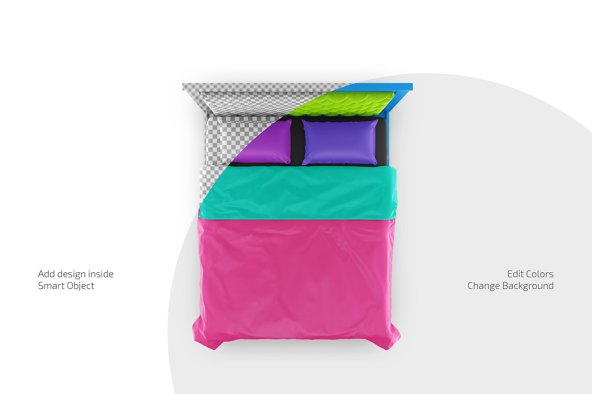 Double Bed Mockup Set, a Household Mockup by Country4k (Photo 2 of 4)