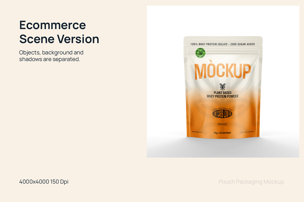 Food Pouch Packaging Mockup, a Packaging Mockup by ABAMockups (Photo 4 of 4)