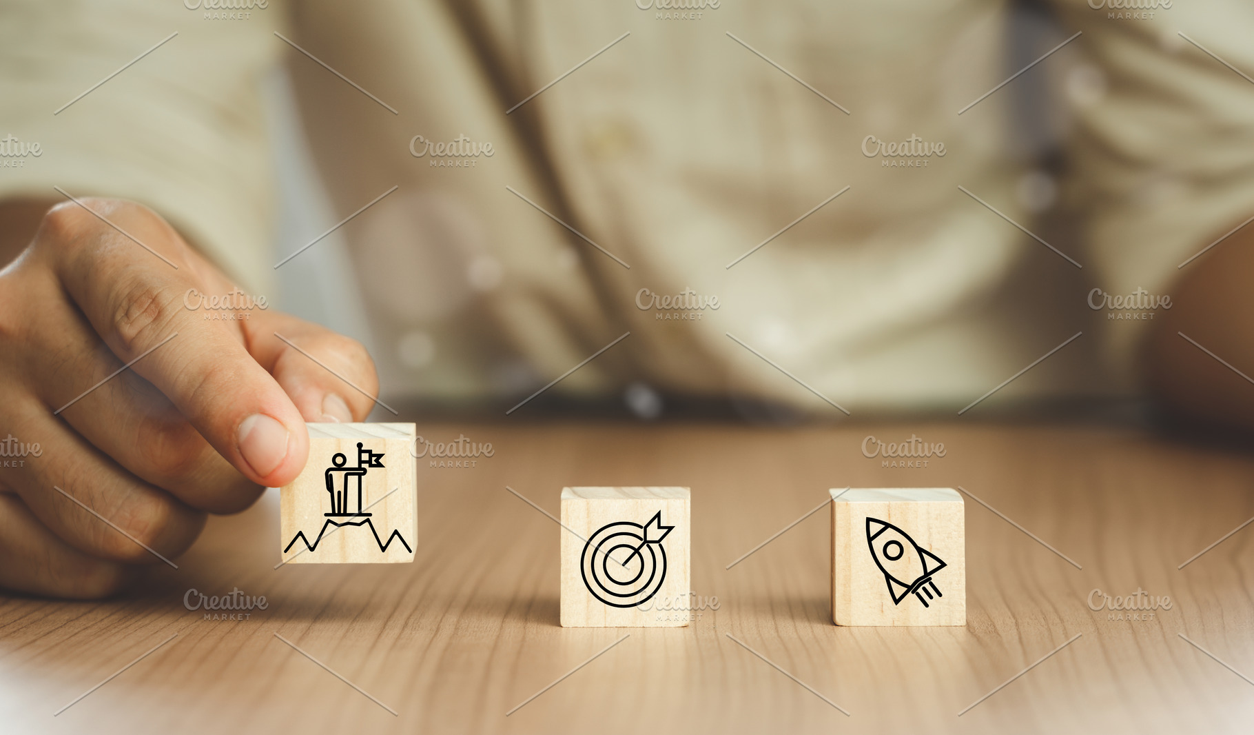 Icon with business concept, a Business Photo by OSABEE TOP VIEW
