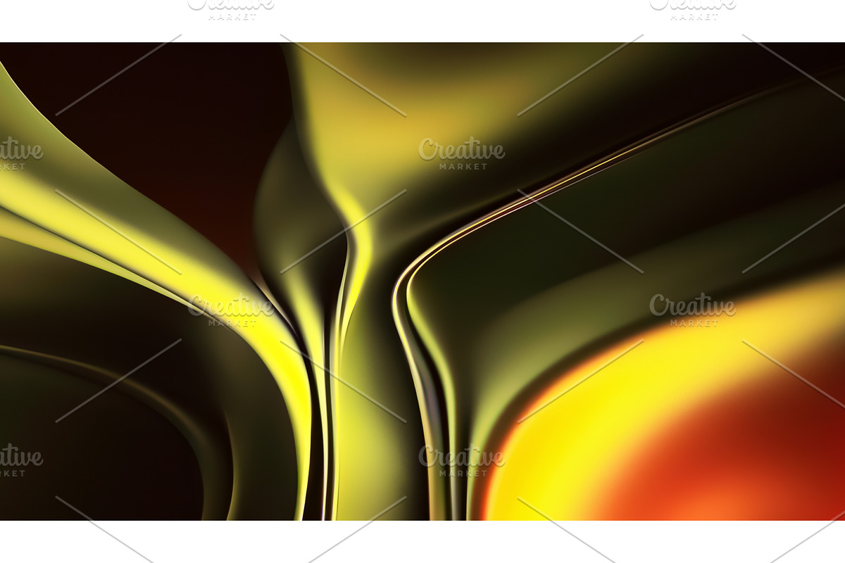 Fluid Green Metal Design Creates a, an Illustration by BazziBa♥