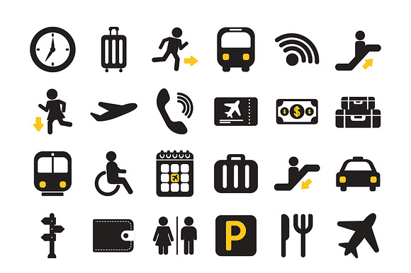 Airport Travel Icon Set preview 2