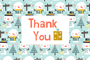 Frosty, snowmen clipart & paper set, a Seasonal Illustration by Poppymoondesign (Thumbnail 6 of 6)
