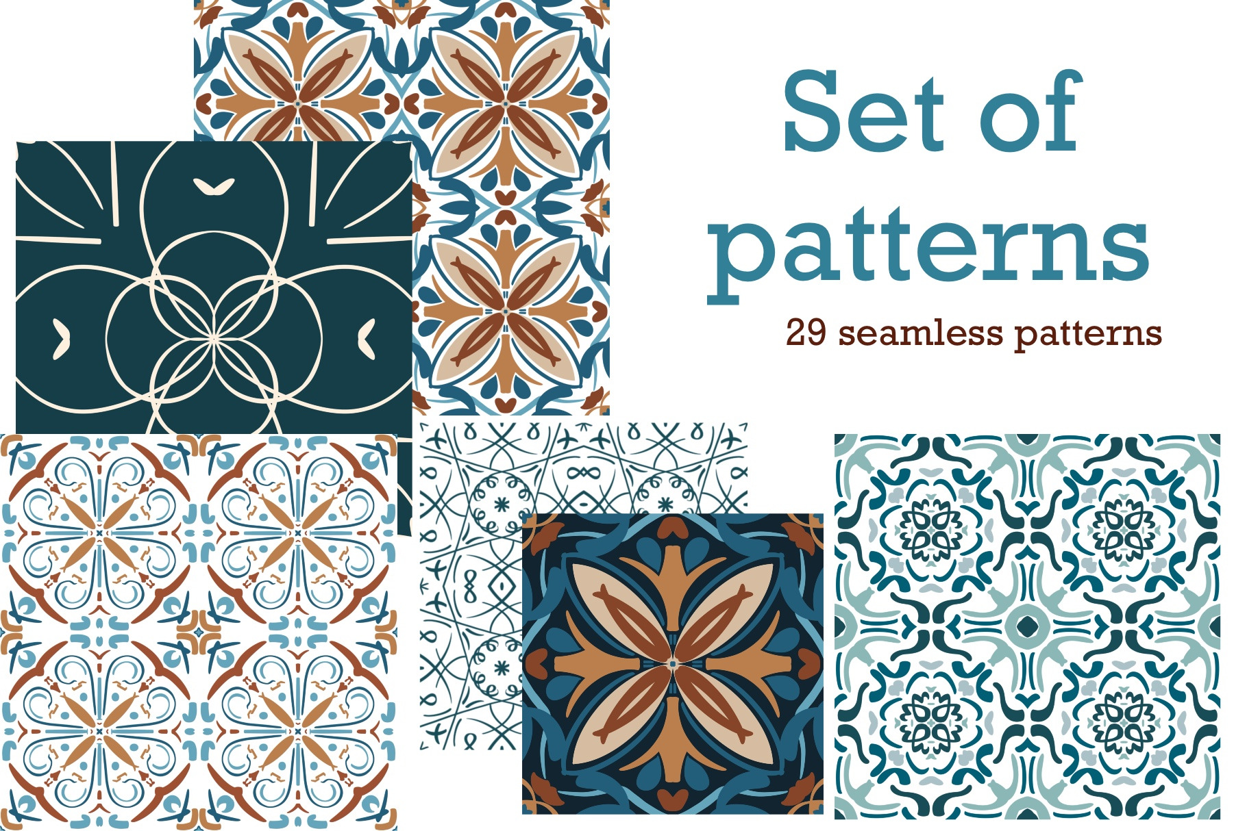 set of boho printable patterns, a Decorative Illustration by Yuli
