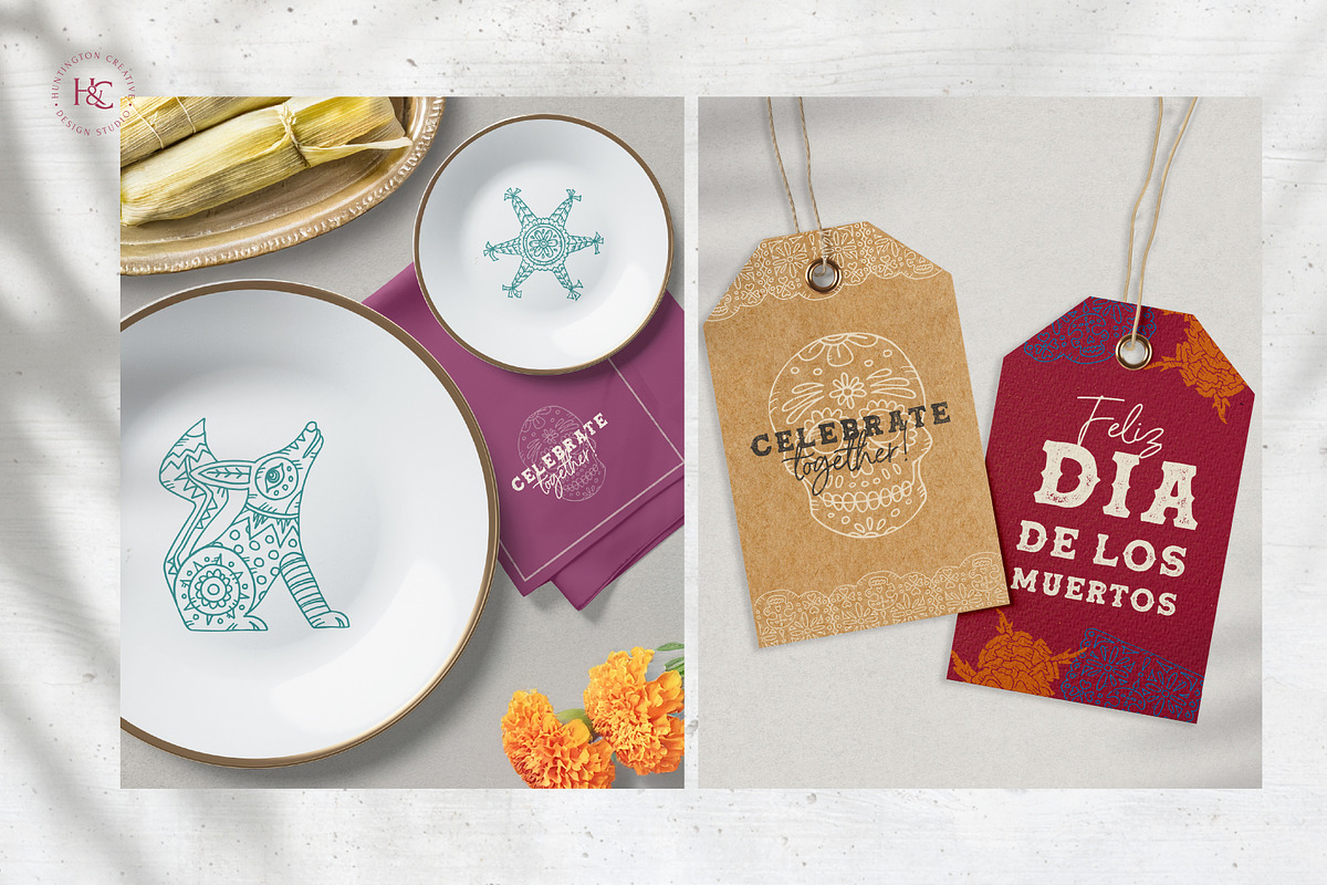 Hand Drawn Dia de los Muertos Images, a Seasonal Illustration by H&C Drawings & Designs (Photo 6 of 15)