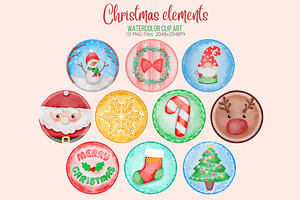 Circle Christmas Elements