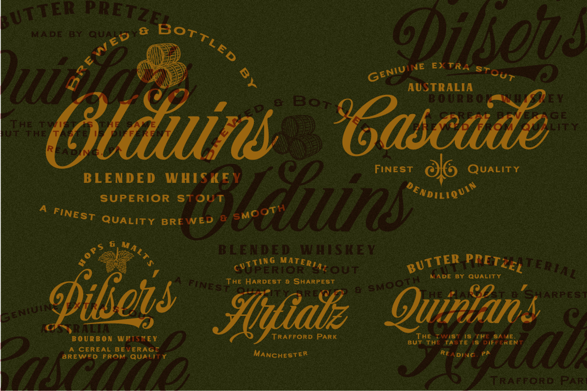 Benford Font Collections + Extras, a Script Font by Angin Studio (Photo 6 of 13)