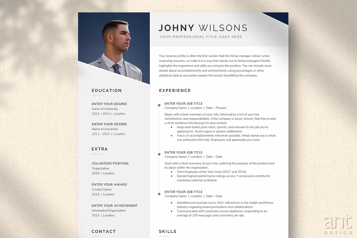 Modern Resume Template - The Wilsons
