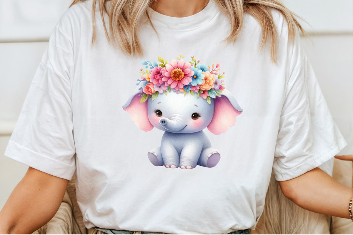 Baby Elephant Clipart, an Illustration by Pixels.Craft (Photo 6 of 7)