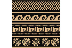 Greek Key and Decorative Border, an Object Illustration by Toltemara
