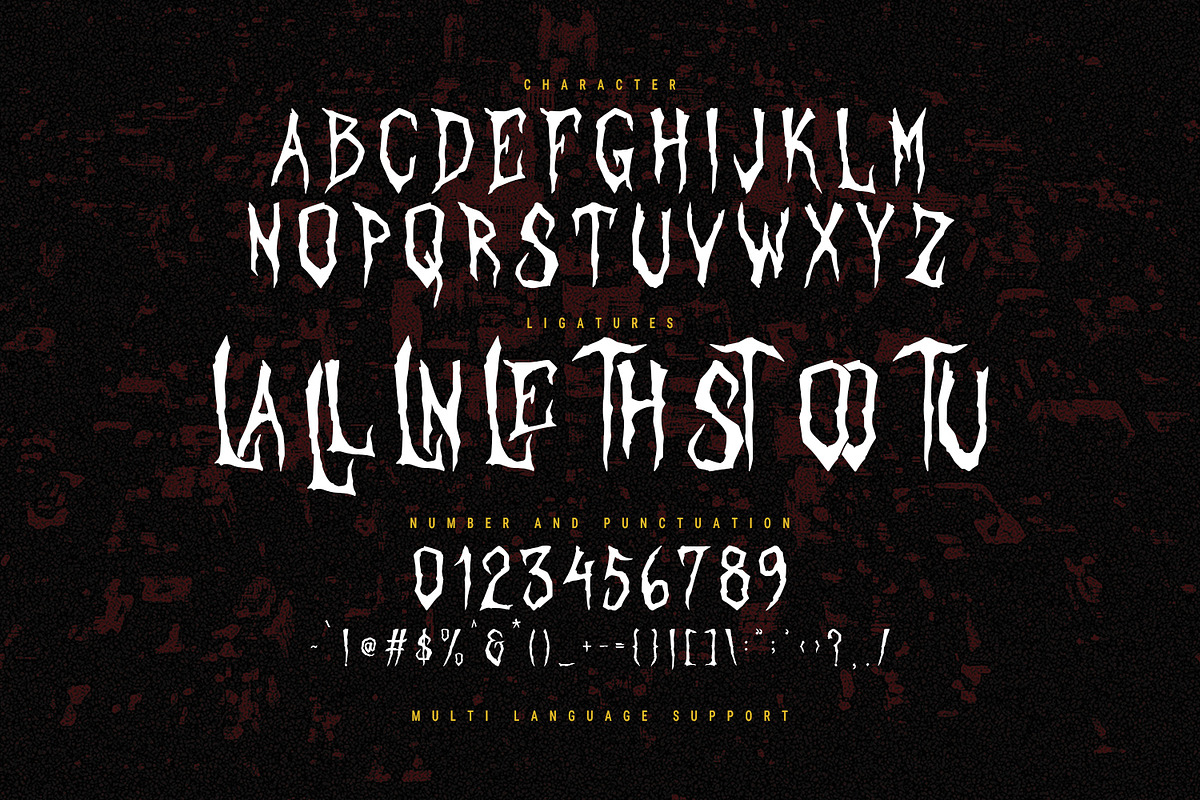Theallezt Horror Scary Display Font, a Handwritten Font by Maulana Creative (Photo 7 of 7)