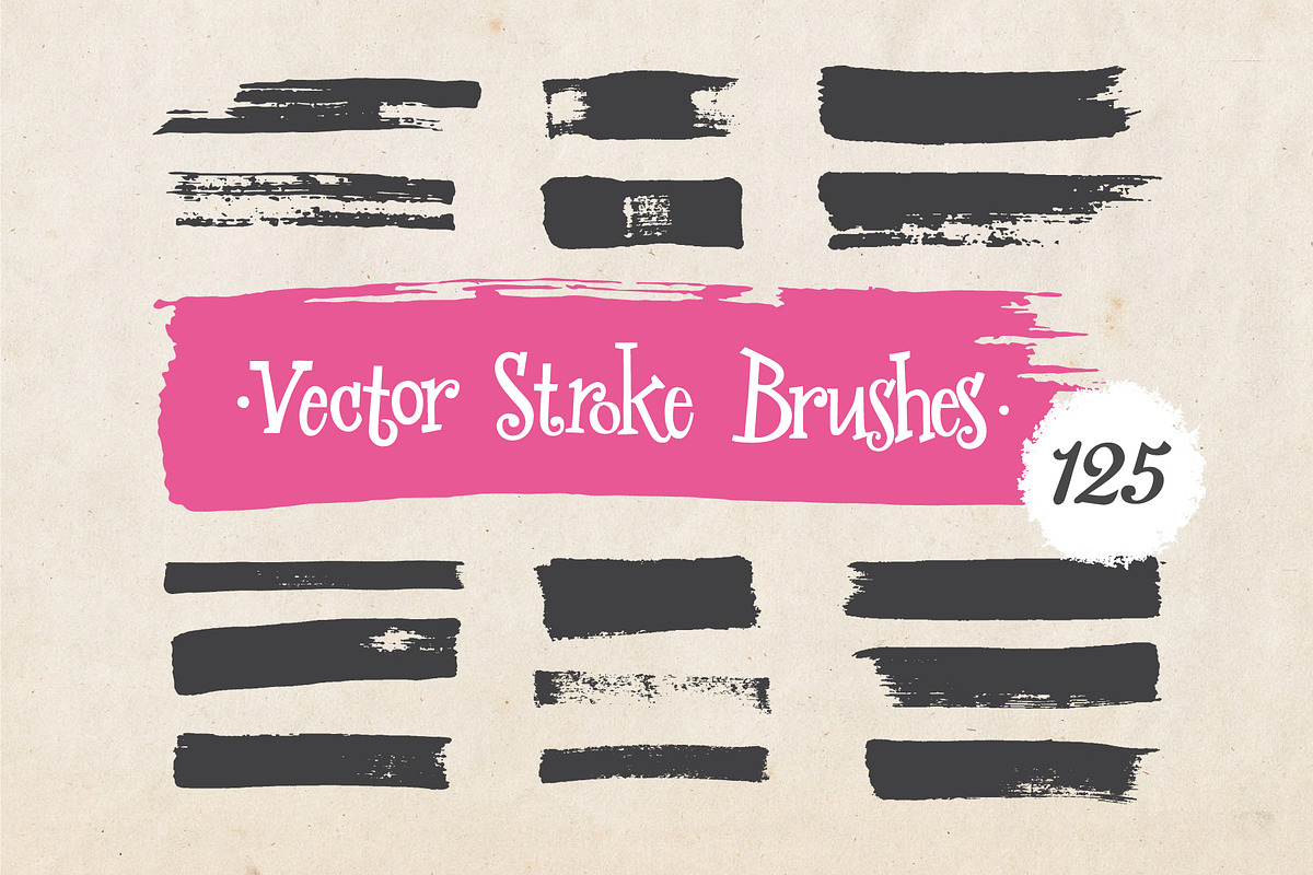 Vector stroke brushes, an Object Graphic by DOBROGRAPH (Photo 1 of 5)
