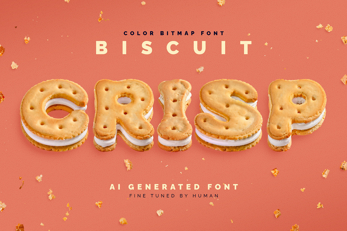 Biscuit Crisp - Color Bitmap Font, a Sans Serif Font by Gleb Guralnyk (Photo 1 of 4)