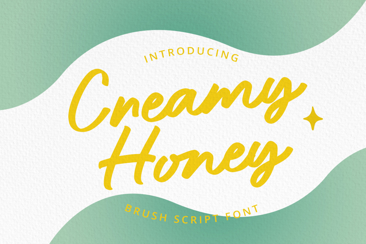 Creamy Honey | Brush Script Font, a Script Font by Luminotype (Photo 1 of 6)