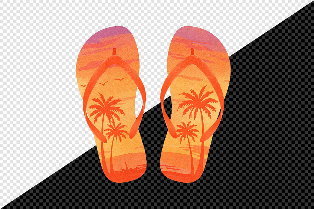 Summer Flip Flop Sublimation Clipart, an Illustration by Creative Art (Photo 8 of 8)