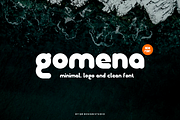 Gomena - Minimal & Logo Font, a Sans Serif Font by QR Design Studio (Thumbnail 1 of 7)