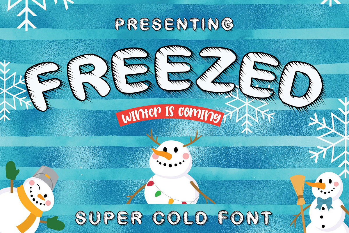 Freeze - Chilled Font for Christmas, a Symbol Font by Aqua Artistry Creations (Photo 1 of 4)