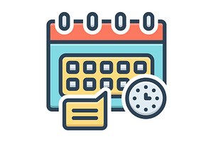 Schedule time color icon, a Duotone Icon by Creative priyanka