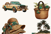 Watercolor Tropical Beach Girl, a Person Illustration by BusyDaydesign (Thumbnail 6 of 9)
