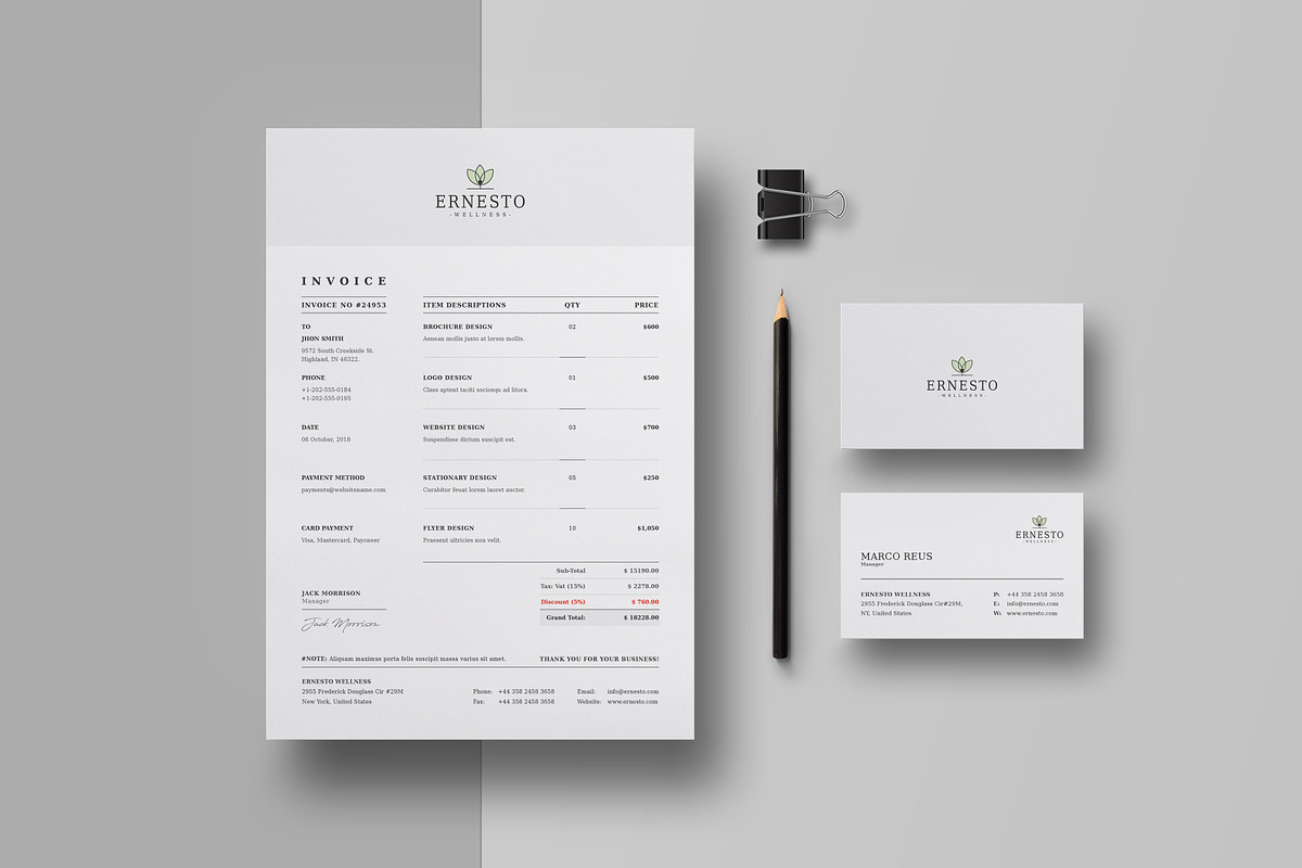 Ernesto Corporate Identity, a Stationery Template by ThemeDevisers (Photo 3 of 6)