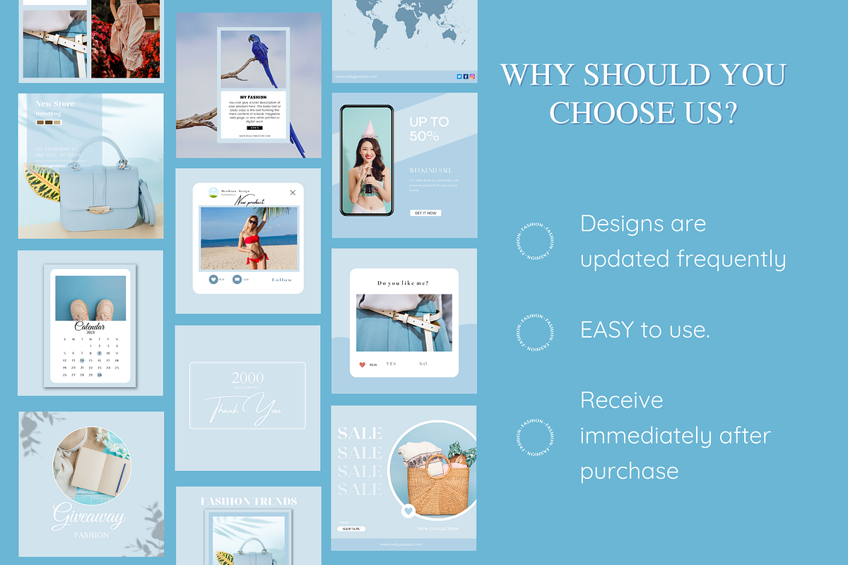 Stylish social media pack, a Social Media Template by Meoww_Design (Photo 5 of 6)