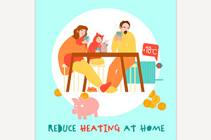 High utility bills concept. Reduce, a Finance Illustration by Anna's Shop