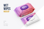 Wet Wipes Mockup, large and small, a Packaging Mockup by easymock (Thumbnail 1 of 10)