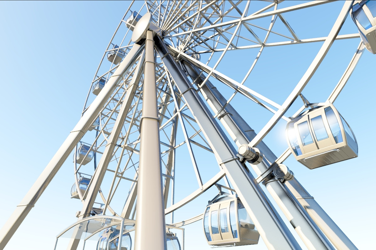 Ferris wheel 3d model vray, an Architecture 3D Model by konstantin.ermolaev (Photo 5 of 9)