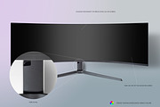 Ultrawide Curved Monitor Mockup 10K, a Product Mockup by Zabiegala MP (Thumbnail 6 of 9)