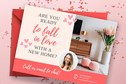 Valentine’s Real Estate Postcard, a Flyer Template by Ciera Design Templates (Thumbnail 1 of 6)