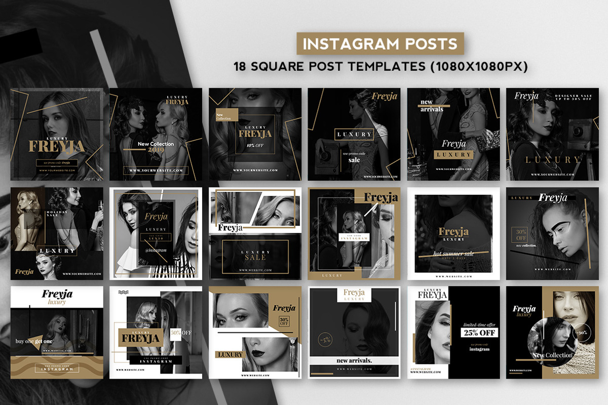 Freyja - Instagram Posts & Stories, a Social Media Template by RussGFX (Photo 2 of 4)