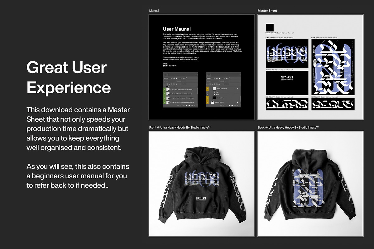 Ultra Heavy Hoodie Mockup, a Hoody Mockup by Studio Innate (Photo 6 of 7)