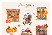 Autumn Spicy.Hand draw watercolor, an Object Graphic by ma_i_vi (Thumbnail 8 of 10)