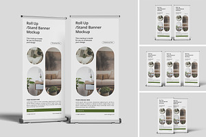 Realistic Roll Up Banner Mockup PSD, an Advertising Mockup by MA-KING_ART