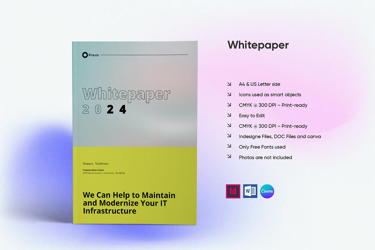 White Paper Template, a Brochure Template by azadcsstune (Photo 1 of 12)