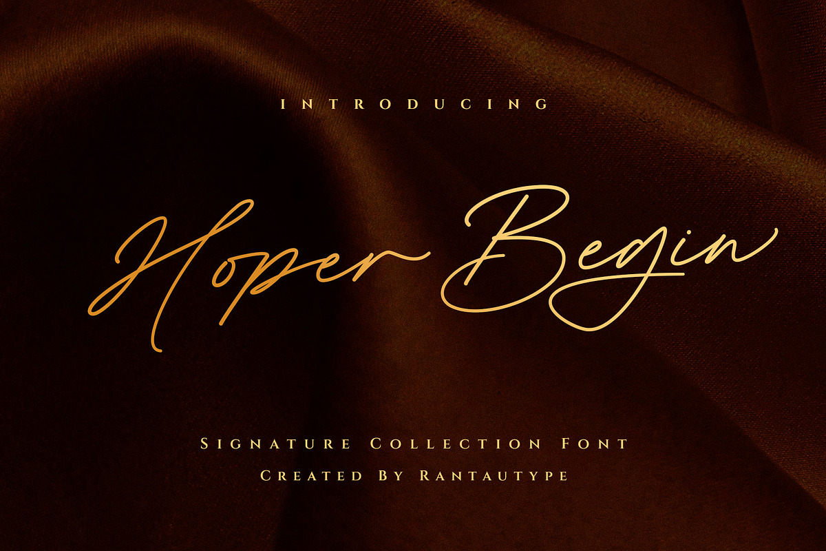 Hoper Begin Handwritten Font, a Handwritten Font by RantautypeStudio (Photo 1 of 15)