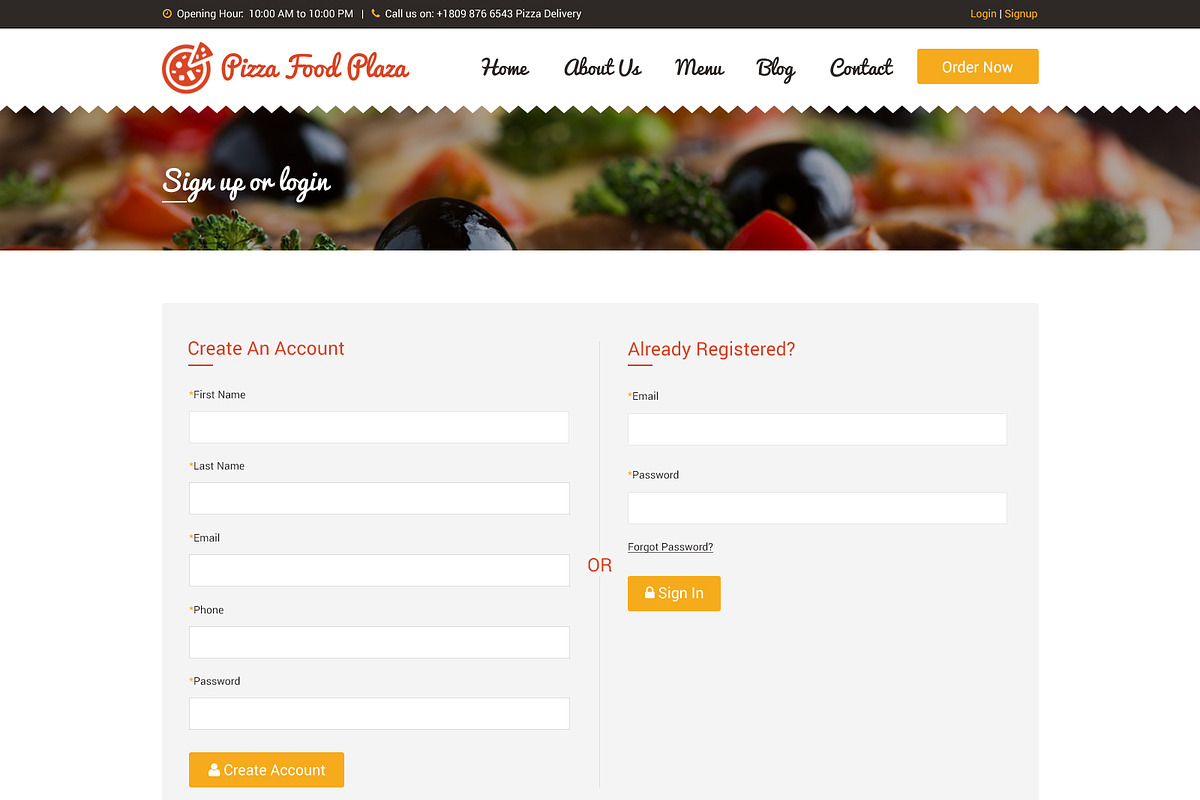 Pizza Food Plaza PSD Web Template, a Websites & App Template by WebbyTemplates (Photo 4 of 12)