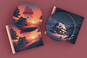 Lofi Music Album Covers Artworks, a Wallpaper Graphic by Cam' Studio (Thumbnail 4 of 7)
