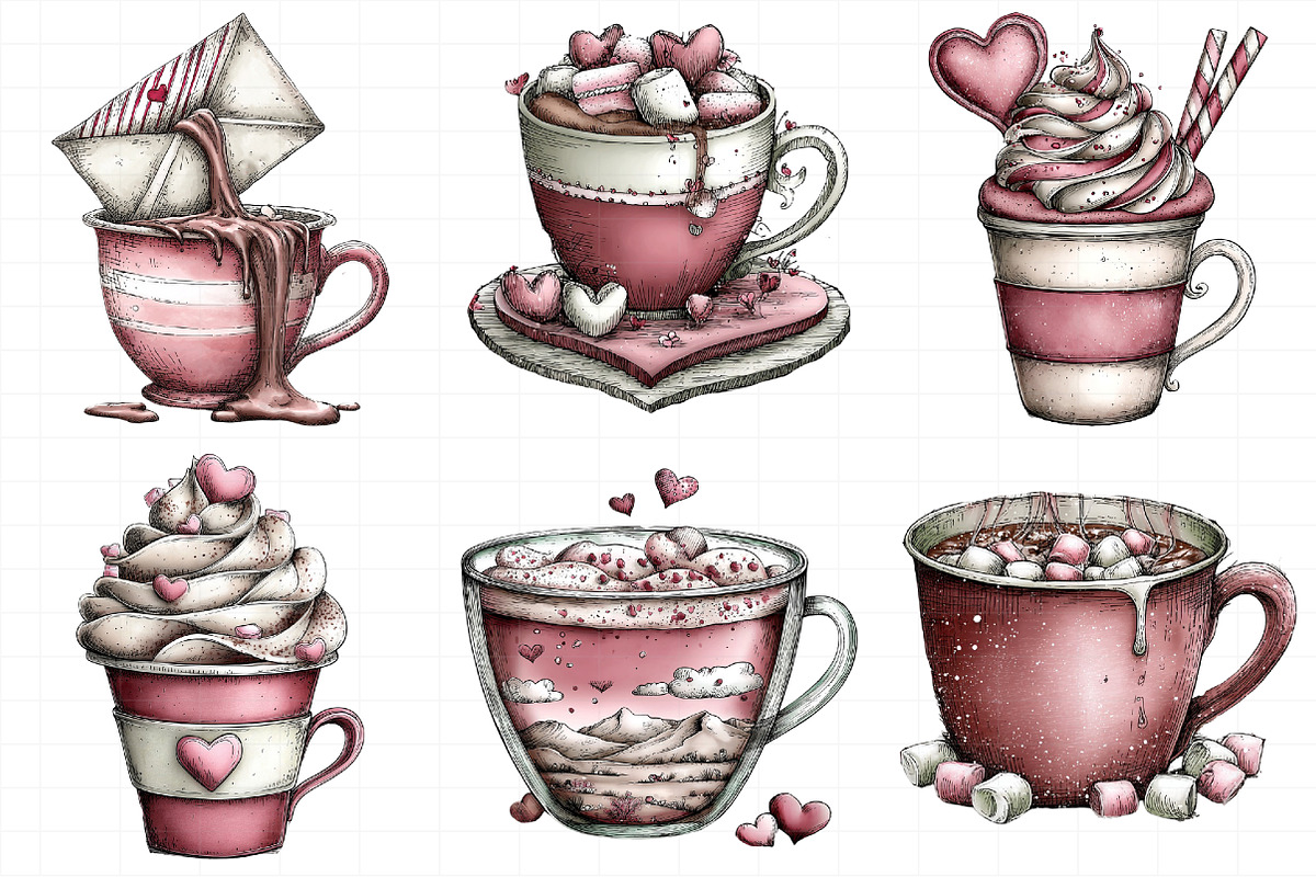 Valentine Vibes Cocoa Clipart, an Illustration by Daily.Designs (Photo 7 of 7)
