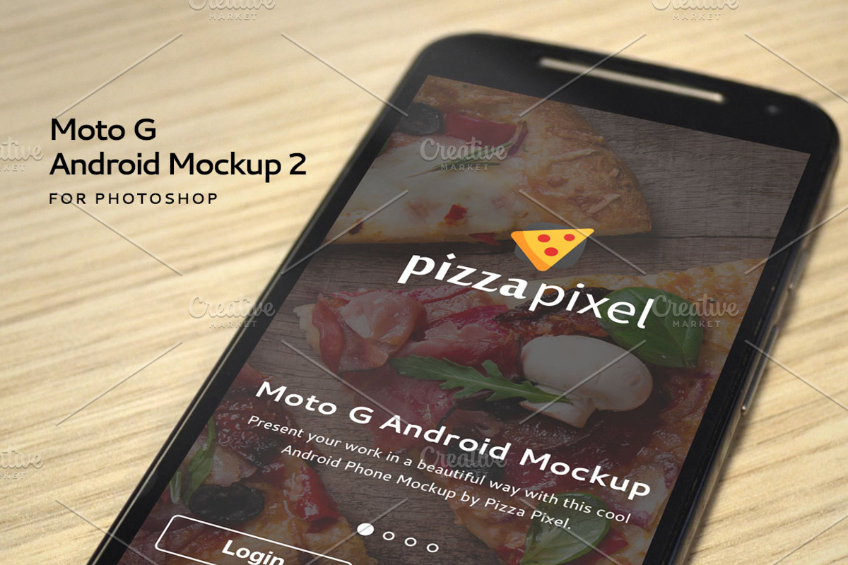 Mockup Moto G Easy Android Mockup 2, an iPhone Mockup by Pizza Pixel (Photo 2 of 5)