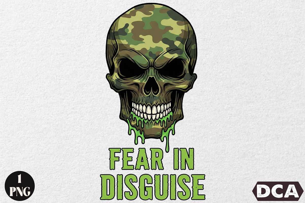 Camo Skull Halloween Sublimation, an Illustration by DreamCafeArt (Photo 1 of 6)