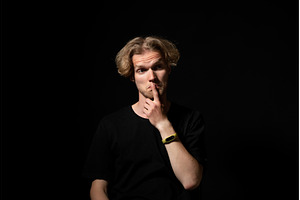 Young adult man posing with finger, a Person Photo by volodymyrshtun13795