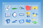 Premium 3D Football Icon Set for UI, a Sport Illustration by twinstd (Thumbnail 6 of 6)