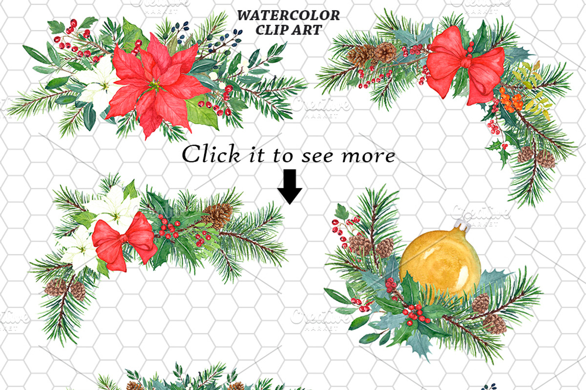 Christmas Clip Art, an Illustration by Elly Studio (Photo 3 of 9)