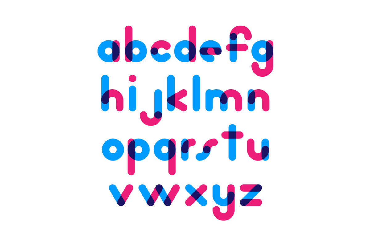 Overlapping Colorful Font, a Decorative Illustration by Greeek (Photo 6 of 8)