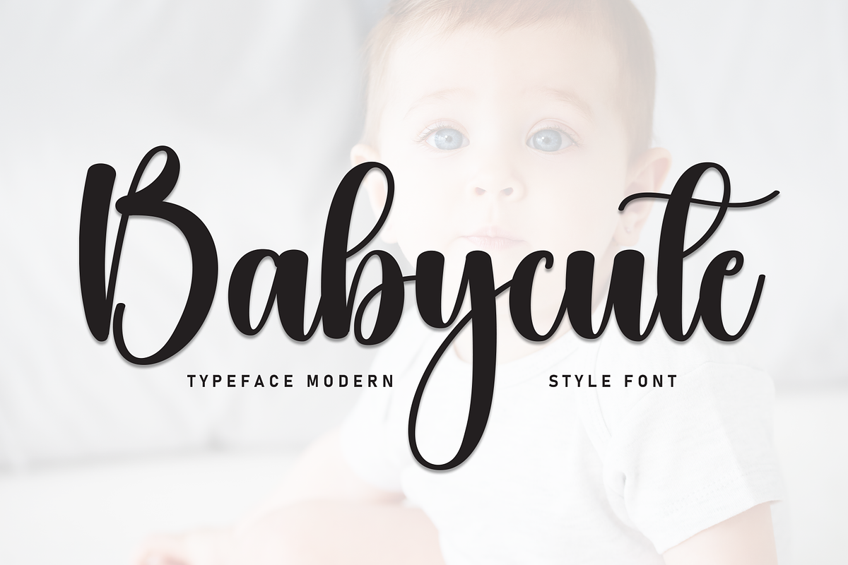 Babycute | Script Font, a Handwritten Font by Scratchones (Photo 1 of 8)