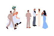 Couples wedding. Newlywed family set, a Person Illustration by PaperTrident (Thumbnail 2 of 7)