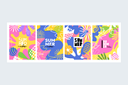 Summer Backgrounds | Flat Design, a Background Graphic by wowomnom (Thumbnail 3 of 3)