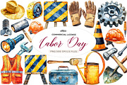 Watercolor Labor Day, an Illustration by CreationArt (Thumbnail 1 of 4)